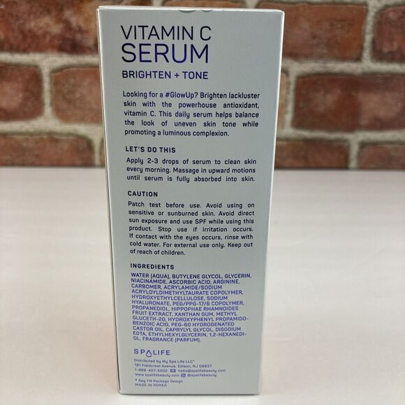 Spa Life Vitamin C Serum Brighten Tone Glowup Luminous 3.4 fl oz Made In‎ Korea - Picture 3 of 11